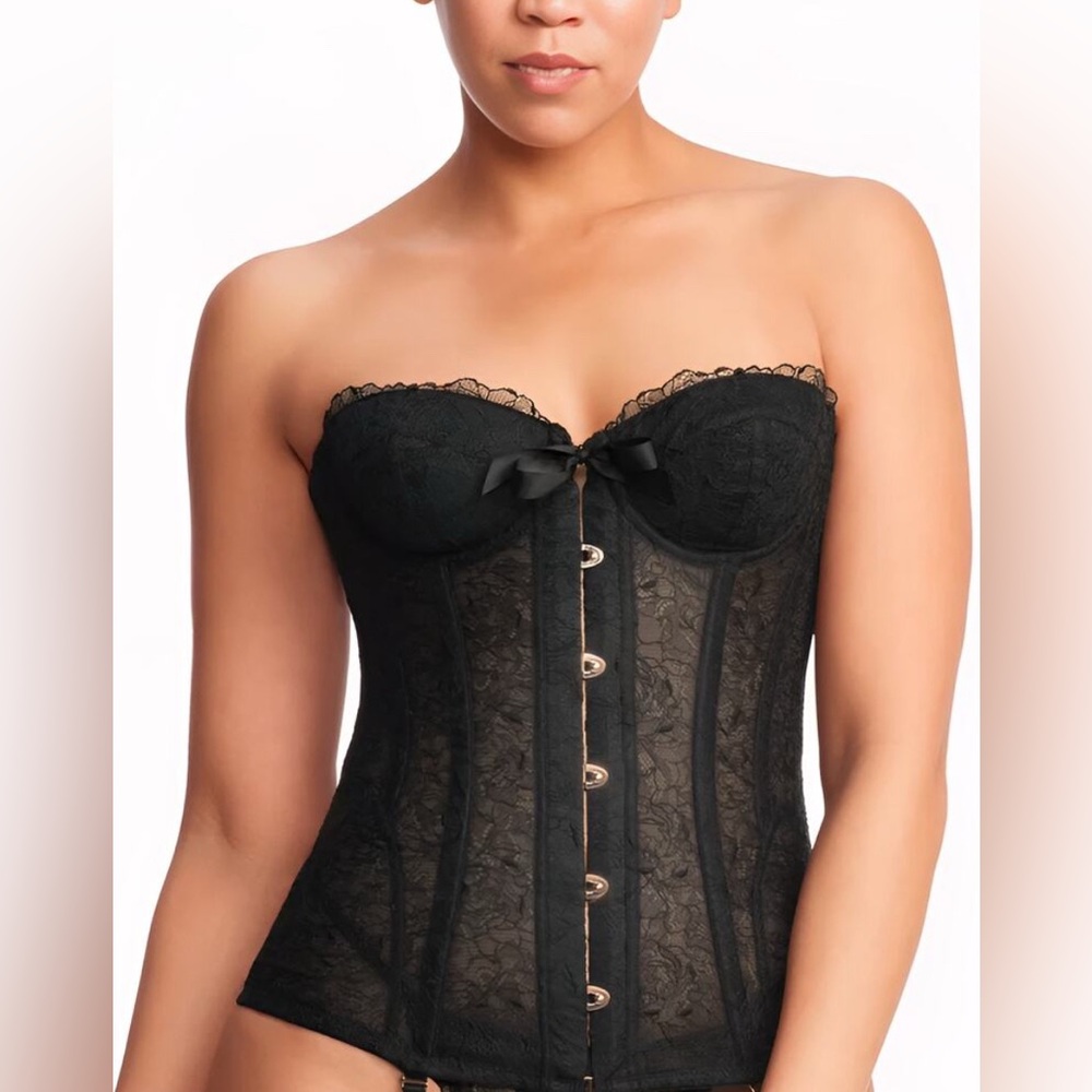 NEW WITH TAGS Savage X Fenty Black Womens Corset Top (Size Small)